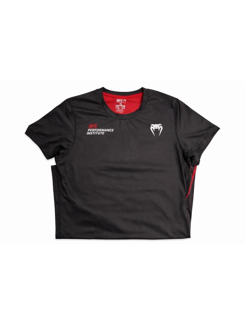 UFC  Venum Performance Institute Women's Black Red Athletic T-Shirt L